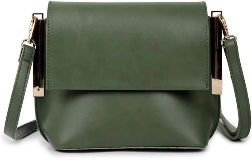 Crazymaga Shoulder Bag Exotic Large Capacity Shoulder Back Diagonal Bag Women's PU Leather (Color : Green)