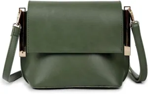 Crazymaga Shoulder Bag Exotic Large Capacity Shoulder Back Diagonal Bag Women's PU Leather (Color : Green)