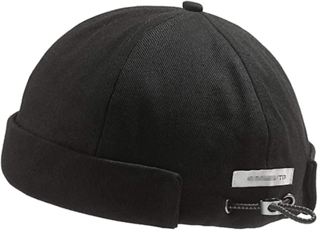 Croogo Brimless Docker Cap - Rolled Cuff Harbour Hat Unisex Skull Sailor Fisherman No Visor Cool Beanie Watch Cap