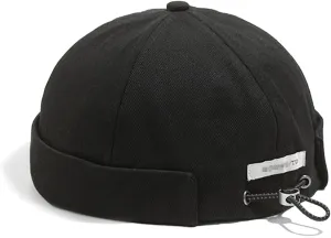 Croogo Brimless Docker Cap - Rolled Cuff Harbour Hat Unisex Skull Sailor Fisherman No Visor Cool Beanie Watch Cap