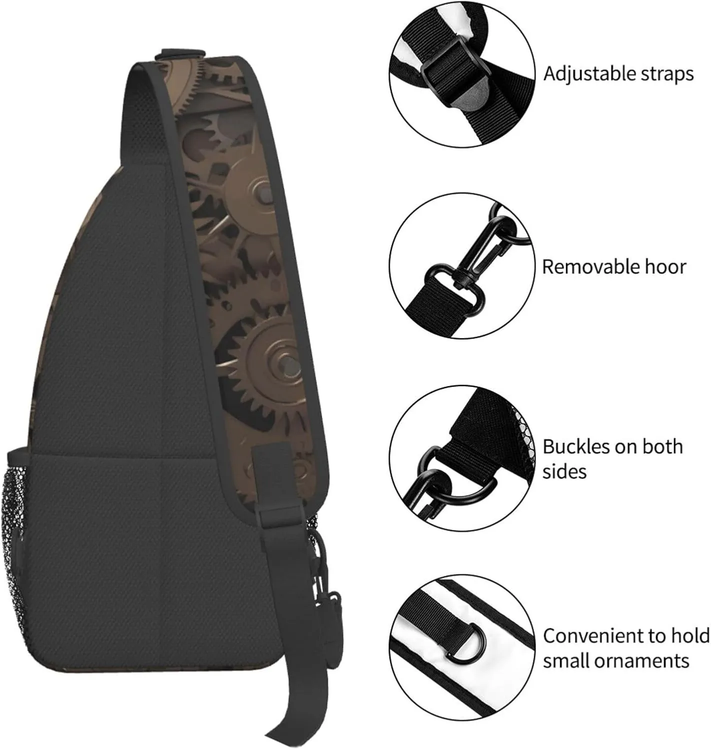 Cross Chest Bag Diagonally Sling Backpack Crossbody Shoulder Bag Surfboard Sling Bag Travel Hiking Daypack