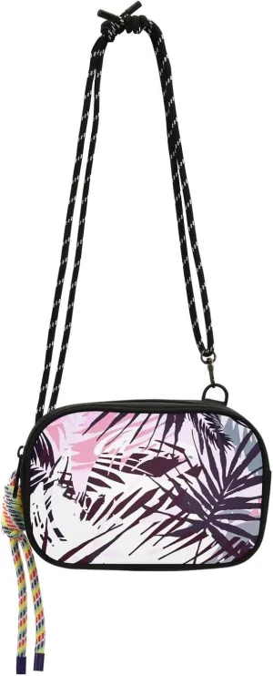 Crossbody Bag Exotic Tropical Pattern Cell Phone Purse Wallet with Credit Card Slots Multicolor Handbag with Adjustable Strap Fits Phone Keys And More