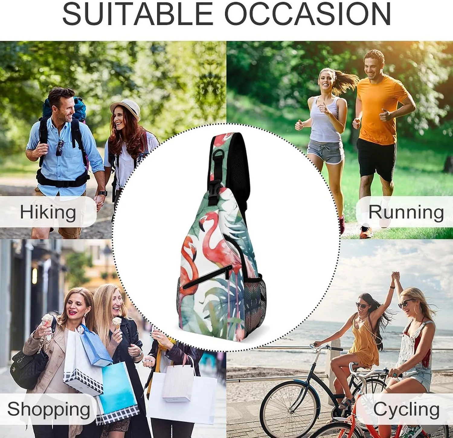Crossbody Bag for Women Men Chest Bag Colorful Buttons Sling Bag Crossbody Shoulder Bag Sling Backpack