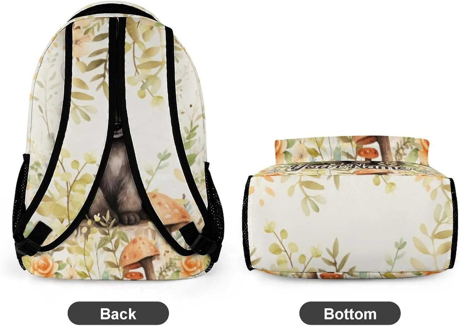 Custom Raccoon Backpack for Kids Girls Boys School, 16 Inches Cute Raccoons Theme Bookbag, Adjustable, Lightweight, Large Capacity, Colorful Daily Casual Animal Backpacks