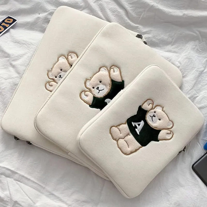 Cute Bear iPad Laptop Protective Bag