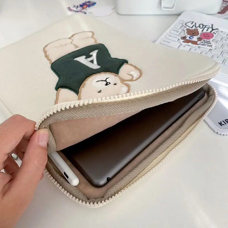 Cute Bear iPad Laptop Protective Bag