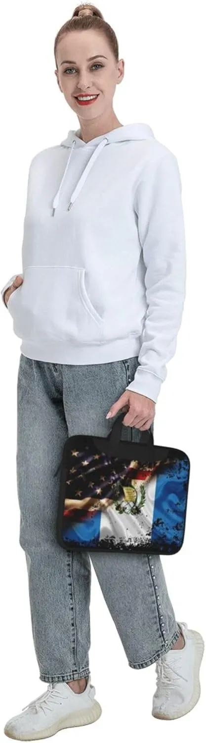 Cute hedgehog and mushrooms Forest Laptop Shoulder Bag ​for Men Women, Computer Carrying Case Messenger Bag with Strap