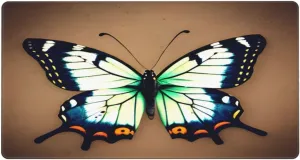 Cute Little Butterfly Non-Slip Desk Pad,Mouse Pad,Waterproof PVC Desk Table Protector, Easy Clean Laptop Desk Writing Mat for Office Work/Home/Decor