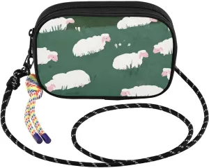 Cute Sheep Grassland Small Crossbody Bags for Women Cell Phone Purses Shoulder Bag Handbag with Adjustable Strap