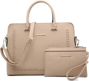 Dasein Laptop Bag for Women 14 Inch Computer Shoulder Bag Large Capacity Messenger Bag Business Office Professional Work Tote