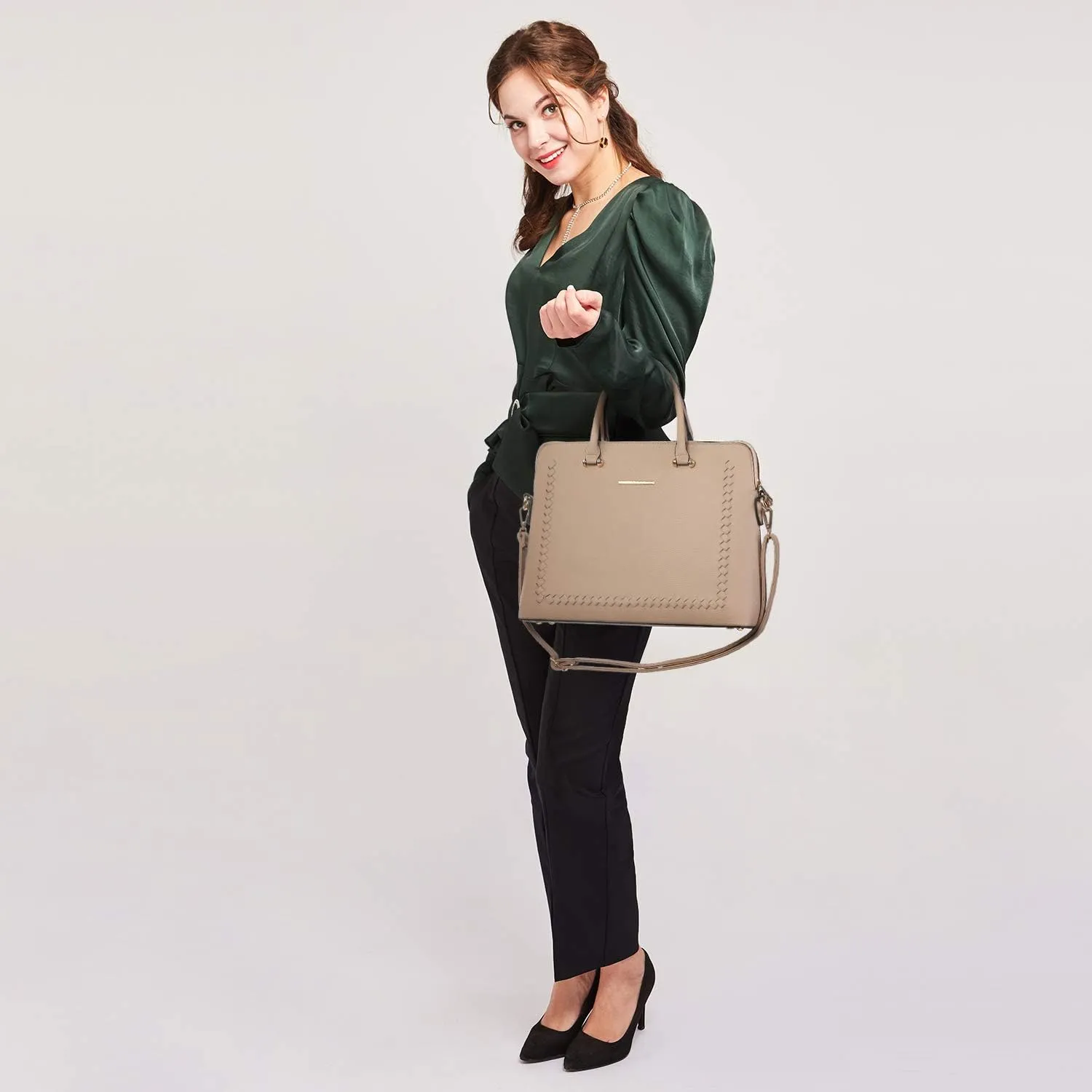 Dasein Laptop Bag for Women 14 Inch Computer Shoulder Bag Large Capacity Messenger Bag Business Office Professional Work Tote