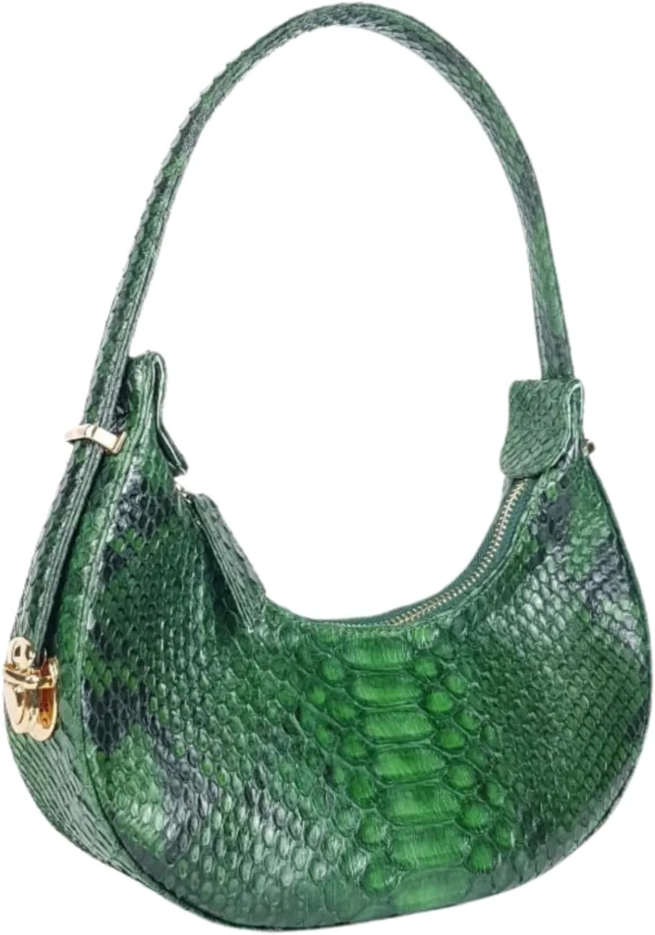 Daulay Store Snakeskin Half Moon Shoulder Bag