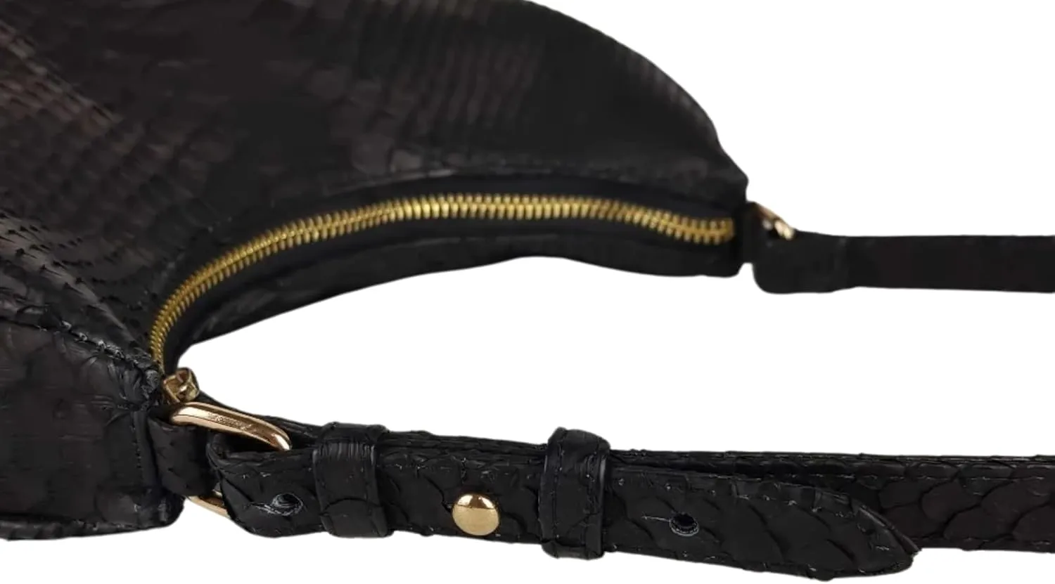 Daulay Store Snakeskin Half Moon Shoulder Bag
