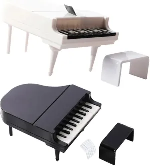 DECHOUS 2 Sets Mini Piano Ornament Doll House Furniture Miniature House Piano Decor
