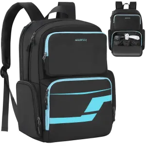 Deegotech Gaming Backpack Fit for PS5, Protective Travel Carrying Case Bag Compatible with Playstation 5 Console Game Storage Bag with Multiple Pockets Fit for PS5 Disc/Game Cards/Laptop