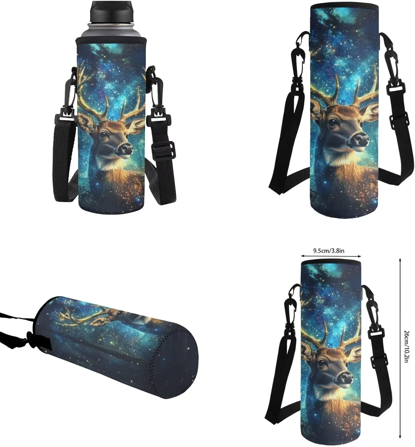 Deer Hunting Backpack with Lunch Box Water Bottle Holder Pencil Case 2nd Grade Bookbag and Lunchbox Set for Kids Back to School Backpacks Lunch Bag 4Pcs Primary Students Back Pack