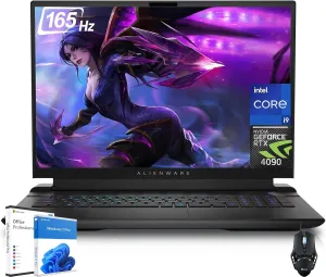 Dell Alienware M18 R2 Gaming Laptop, 18" QHD  165Hz, Intel i9 14900HX, GeForce RTX 4090, 64 GB DDR5, 4 TB SSD, WiFi7, Backlit KB, Windows 11 Pro, with Microsoft Office Lifetime License