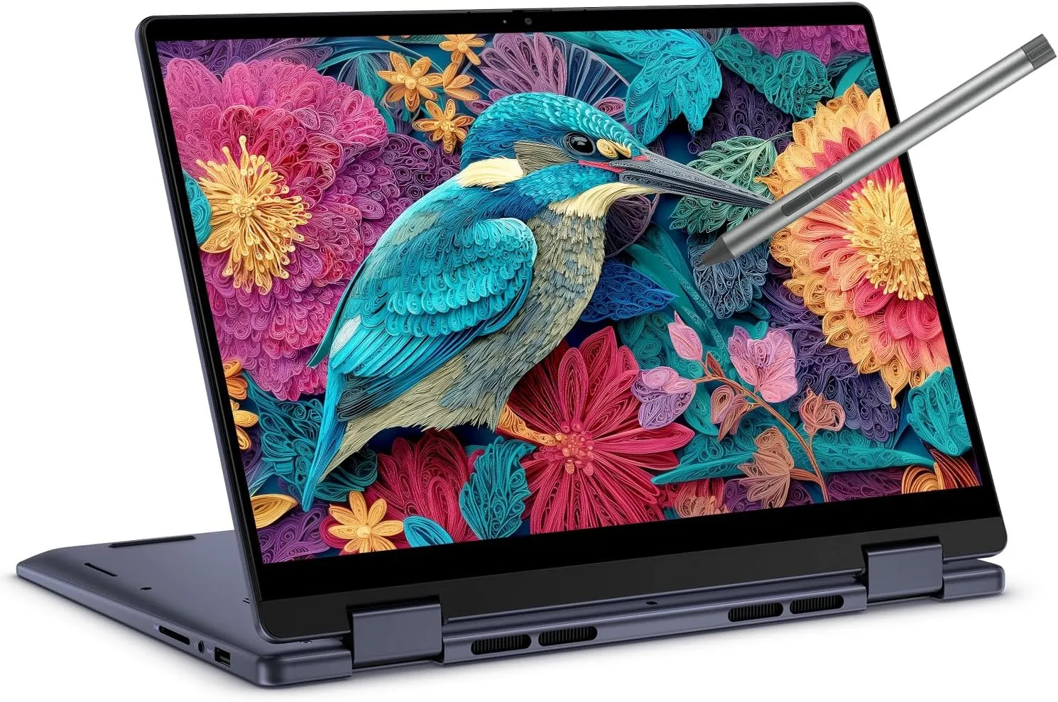 Dell Inspiron 14 Linux Laptop Computer, 2-in-1 14" FHD  Touchscreen PC, AMD Ryzen 5-8640HS, 32GB DDR5 RAM, 2TB SSD, Backlit Keyboard, Fingerprint, SD Card Reader, Stylus Pen, Linux Ubuntu OS