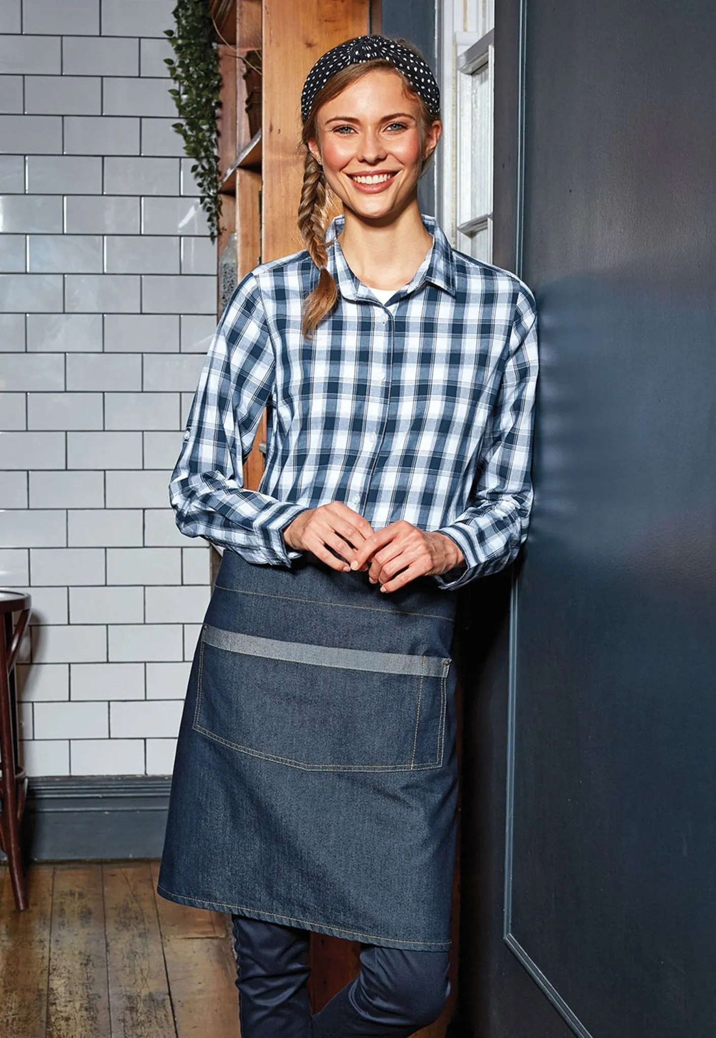 Denim Waist Apron Industrial Chic PR128