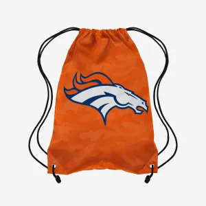 Denver Broncos Big Logo Camo Drawstring Backpack