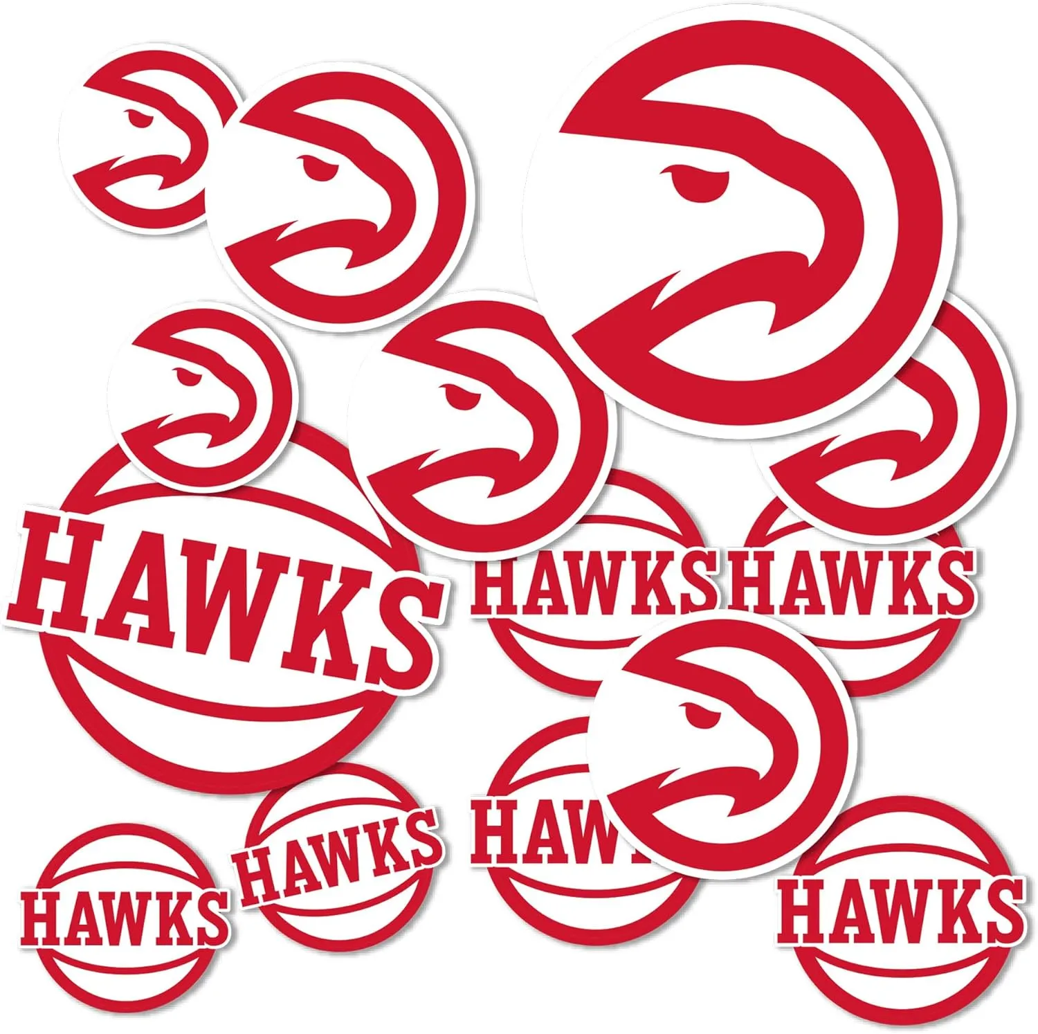 Desert Cactus Atlanta Hawks Sticker NBA Officially Licensed Vinyl Decal Laptop Water Bottle Car Scrapbook Sheet (Type 1-1)