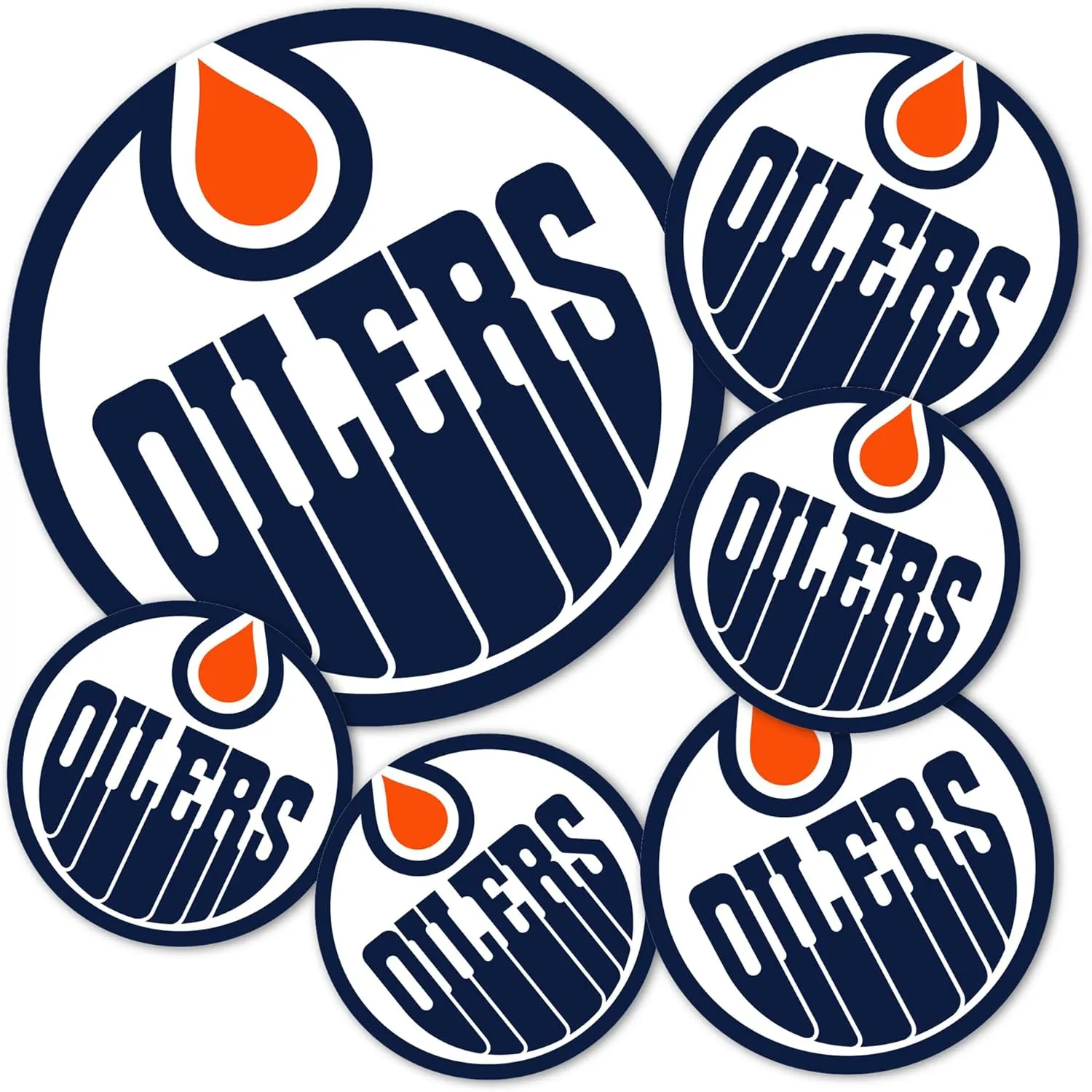 Desert Cactus Edmonton Oilers Sticker Team NHL National Hockey League Vinyl Decal Laptop Water Bottle Car Scrapbook (Type 3 - Main Logo)