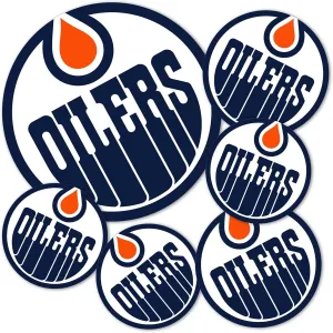 Desert Cactus Edmonton Oilers Sticker Team NHL National Hockey League Vinyl Decal Laptop Water Bottle Car Scrapbook (Type 3 - Main Logo)