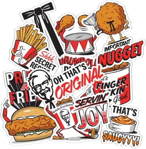 Desert Cactus KFC Sticker Kentucky Fried Chicken Sticker Vinyl Decals Laptop Water Bottle Car Scrapbook T2 (Type 2-1)