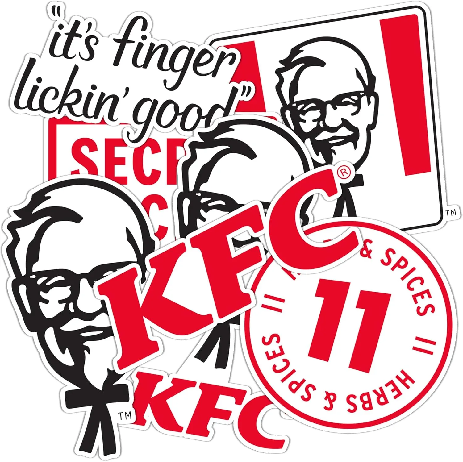 Desert Cactus KFC Sticker Kentucky Fried Chicken Sticker Vinyl Decals Laptop Water Bottle Car Scrapbook T2 (Type 2-3)