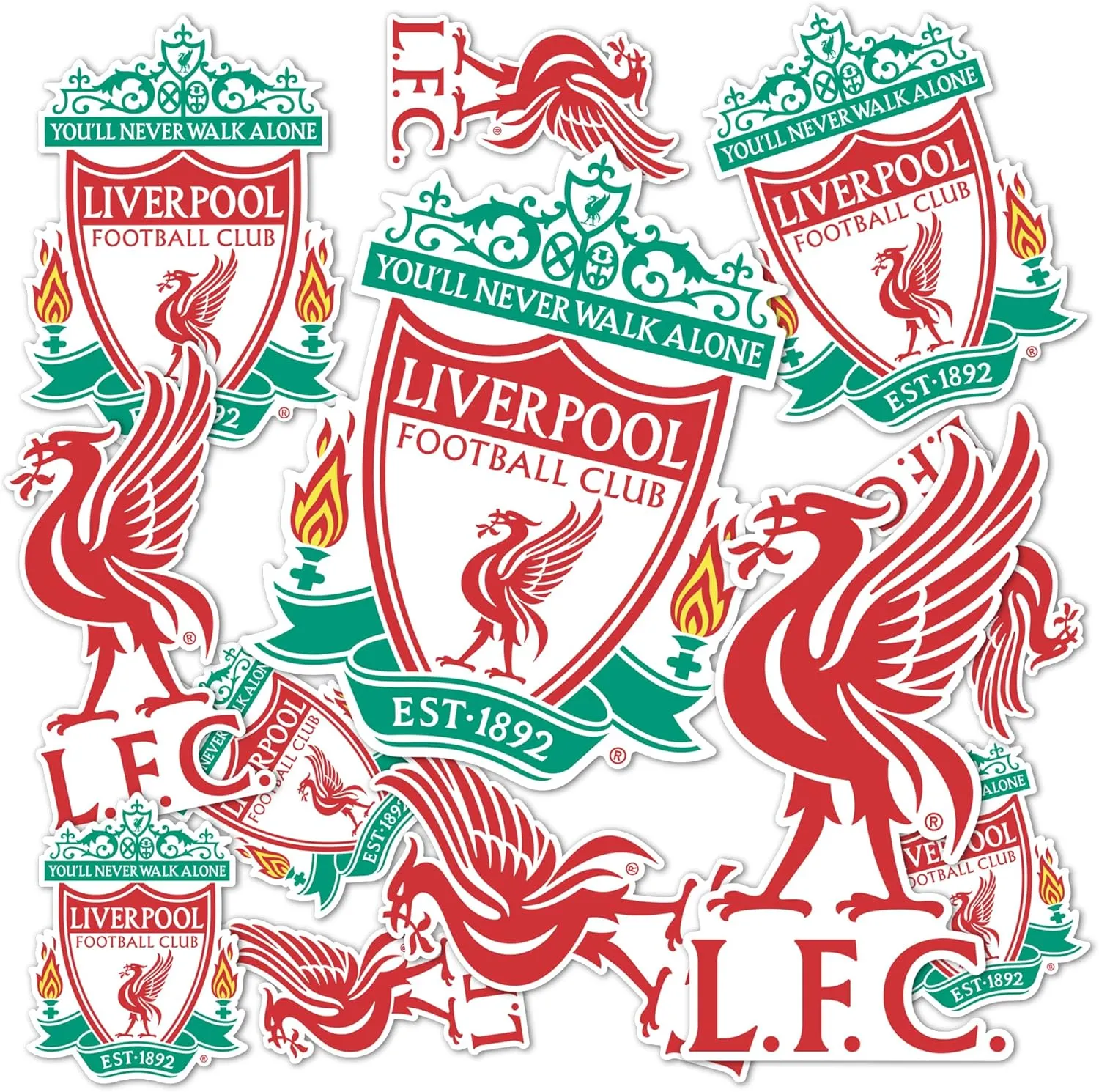 Desert Cactus Liverpool FC Sticker Decal Vinyl English Anfield Football Soccer Laptop Water Bottle Car Scrapbook Sheet (Type 1-1)