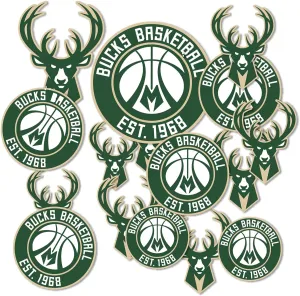 Desert Cactus Milwaukee Bucks NBA Officially Licensed Sticker Vinyl Decal Laptop Water Bottle Car Scrapbook (Type 1-1)
