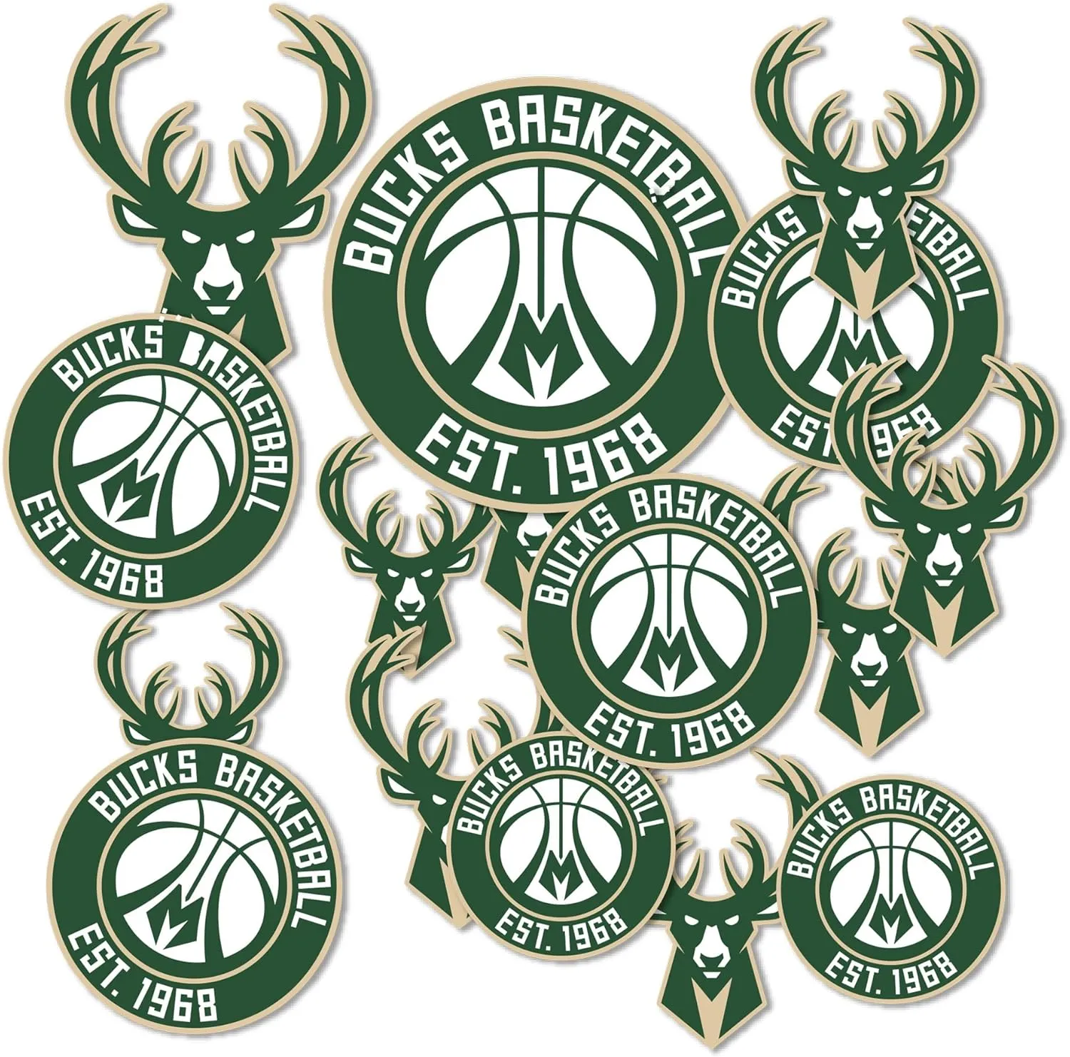 Desert Cactus Milwaukee Bucks NBA Officially Licensed Sticker Vinyl Decal Laptop Water Bottle Car Scrapbook (Type 1-1)