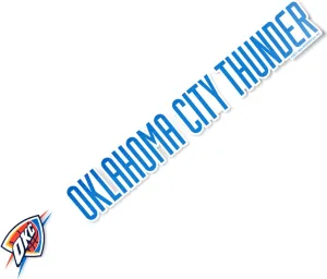 Desert Cactus Oklahoma City Thunder OKC NBA Name Logo Vinyl Decal Laptop Water Bottle Car Scrapbook (15 Inch Sticker)