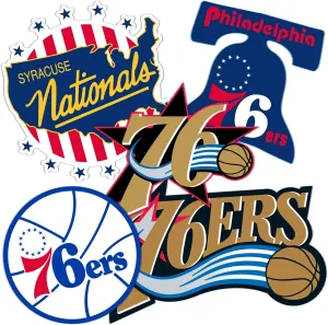 Desert Cactus Philadelphia 76ers Sticker NBA Officially Licensed Vinyl Decal Laptop Water Bottle Car Scrapbook 13.5x11 Sheet (Vintage Sheet)