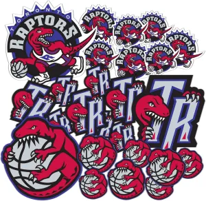 Desert Cactus Toronto Raptors Sticker NBA Officially Licensed Vinyl Decal Laptop Water Bottle Car Scrapbook (Vintage Sheet)