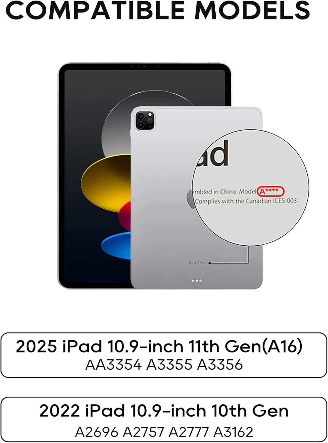 Detachable Keyboard Case for iPad 11th 2025 (A16) & iPad 10th Generation 2022 (10.9-inch): Magnetic & Slim & Round Protective Cover with Trackpad, RGB Backlight