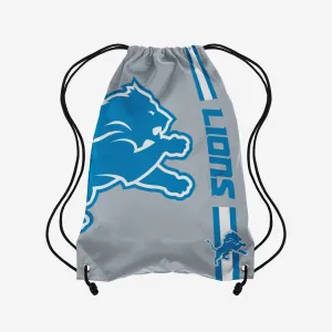 Detroit Lions Gray Alternate Color Big Logo Drawstring Backpack