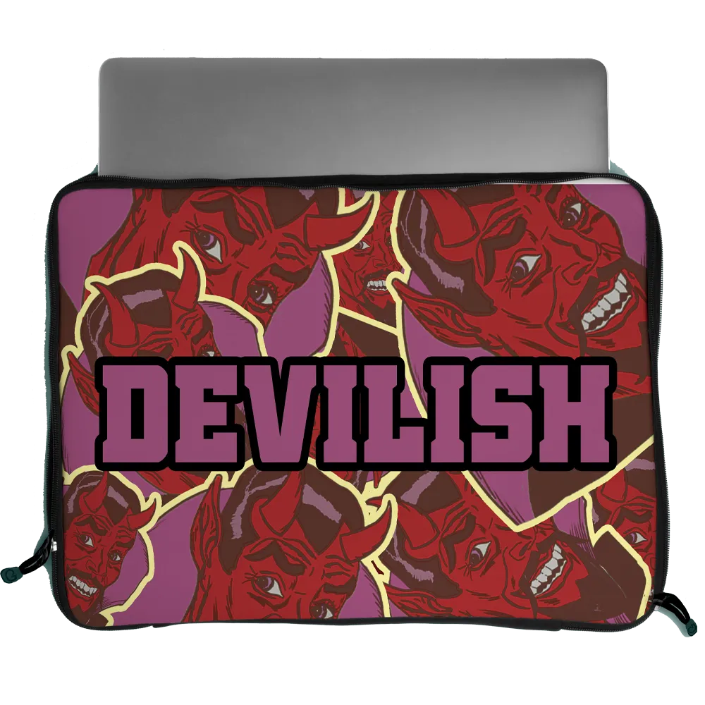 Devilish Strapped Laptop Sleeve