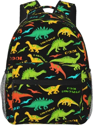 Dinosaur Backpack for Boys Girls Bookbags Lightweight Adjustable Elementary Middle High Dino School Bags for Kids Children Teenagers Travel Daypack Laptop Hiking Backpacks
