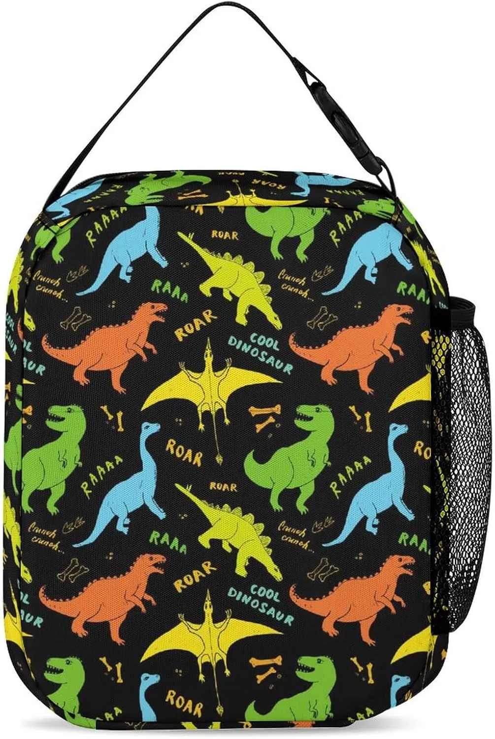Dinosaur Backpack with Lunch Box & Pencil Case, 16 Inch Cute Jurassic Dinosaurs Themed Bookbag, Adjustable Lightweight Large Capacity, Colorful Daily Casual Backpacks Set with Lunch Bag