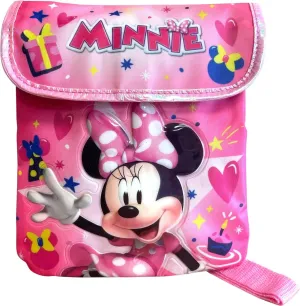 Disney and Nickelodeon Little Girl Crossbody Purse Shoulder Bag (Minnie Flap-Pink)
