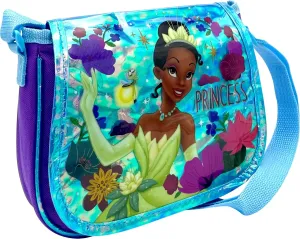 Disney and Nickelodeon Little Girl Flap Over Crossbody Purse Licensed Shoulder Bag (Princess Tiana)