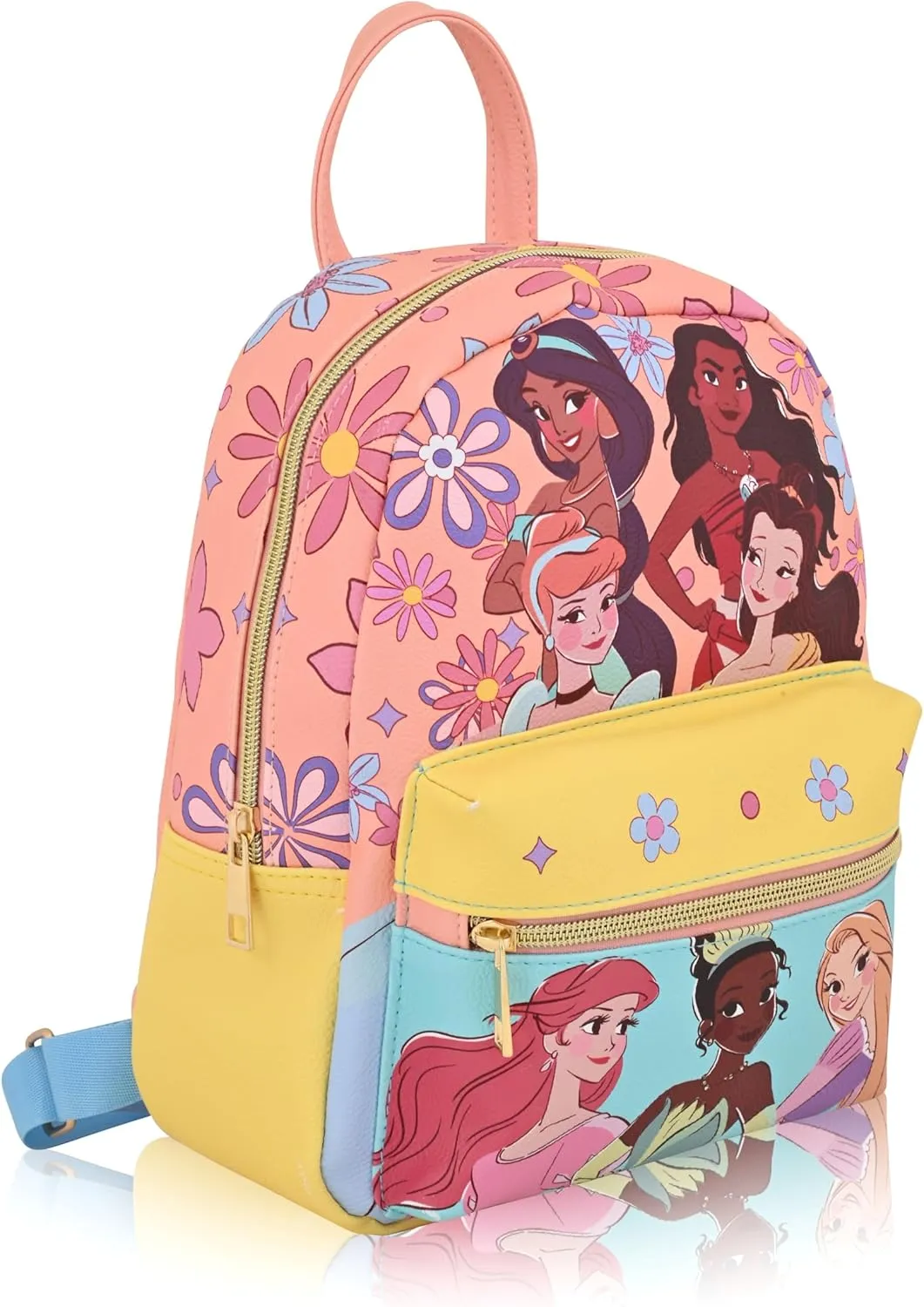Disney Princess Backpack for Women, Men, Unisex | Cute PU Leather 10" Mini Princess Backpack Purse Shoulder Purse | Princess Bag and Princess Accessories