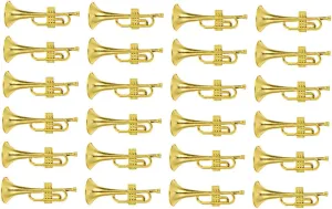 Diy Mini House Accessory Miniature Musical Instrument Trumpet Model Toy Mini Trumpet Figure Boys and Girls Toy