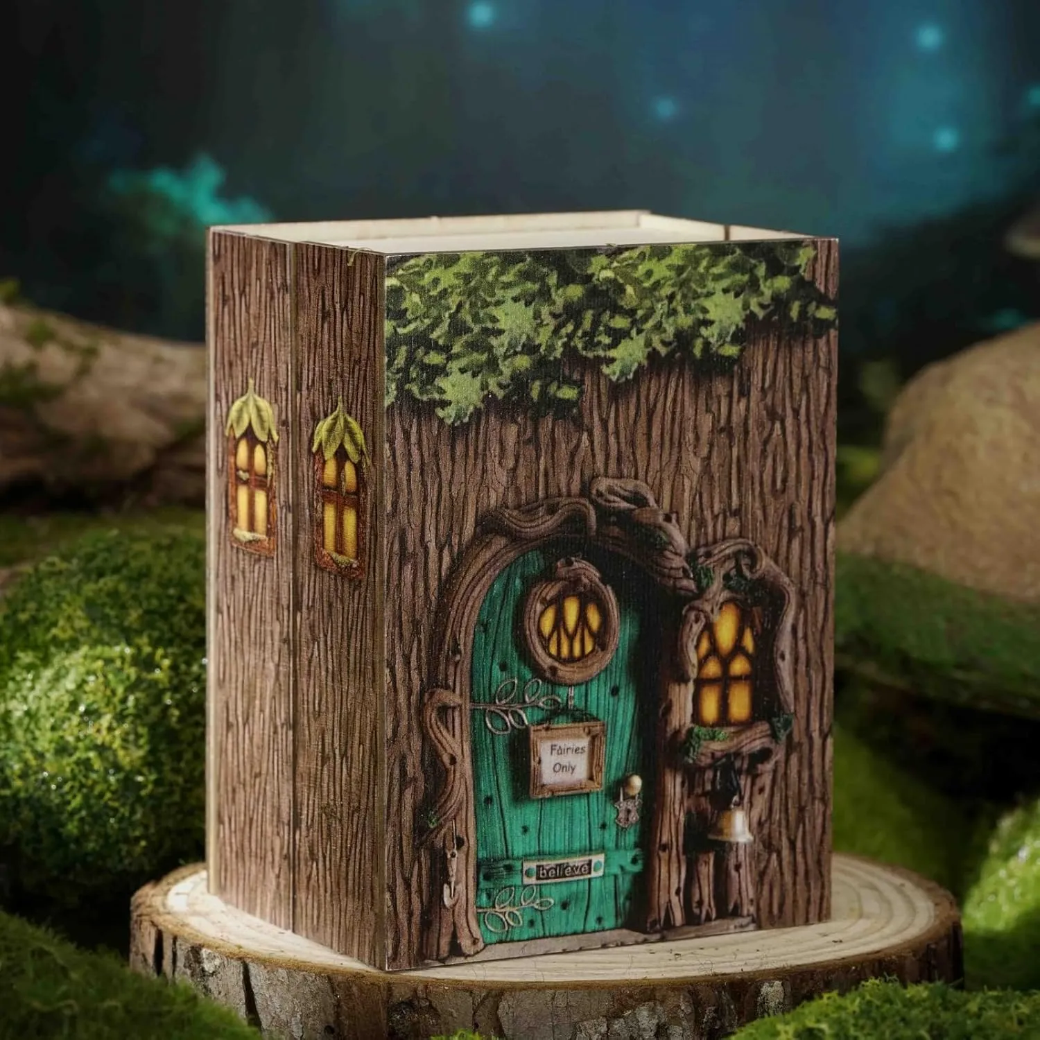 DIY Miniature House Kit, CUTEROOM Mini House Kit for Adult to Build, Wooden Dollhouse Making Kit with Furniture, Christmas Birthday Gifts (Forest Wonderland)