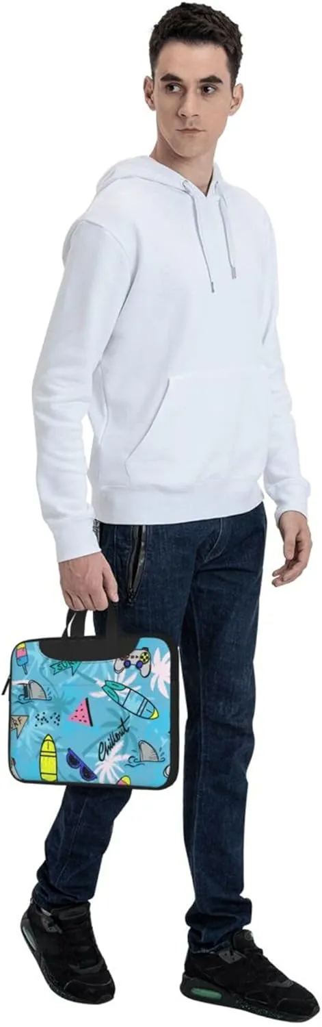 Dog And Wolf Design Laptop Shoulder Bag ​for Men Women, Computer Carrying Case Messenger Bag with Strap
