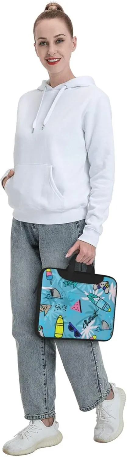 Dog And Wolf Design Laptop Shoulder Bag ​for Men Women, Computer Carrying Case Messenger Bag with Strap