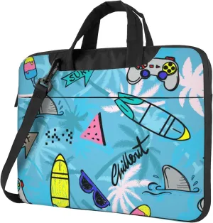 Dog And Wolf Design Laptop Shoulder Bag ​for Men Women, Computer Carrying Case Messenger Bag with Strap