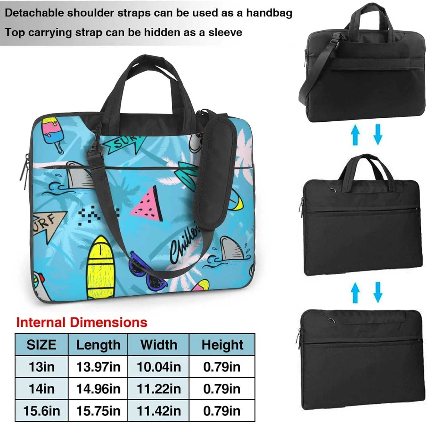 Dog And Wolf Design Laptop Shoulder Bag ​for Men Women, Computer Carrying Case Messenger Bag with Strap