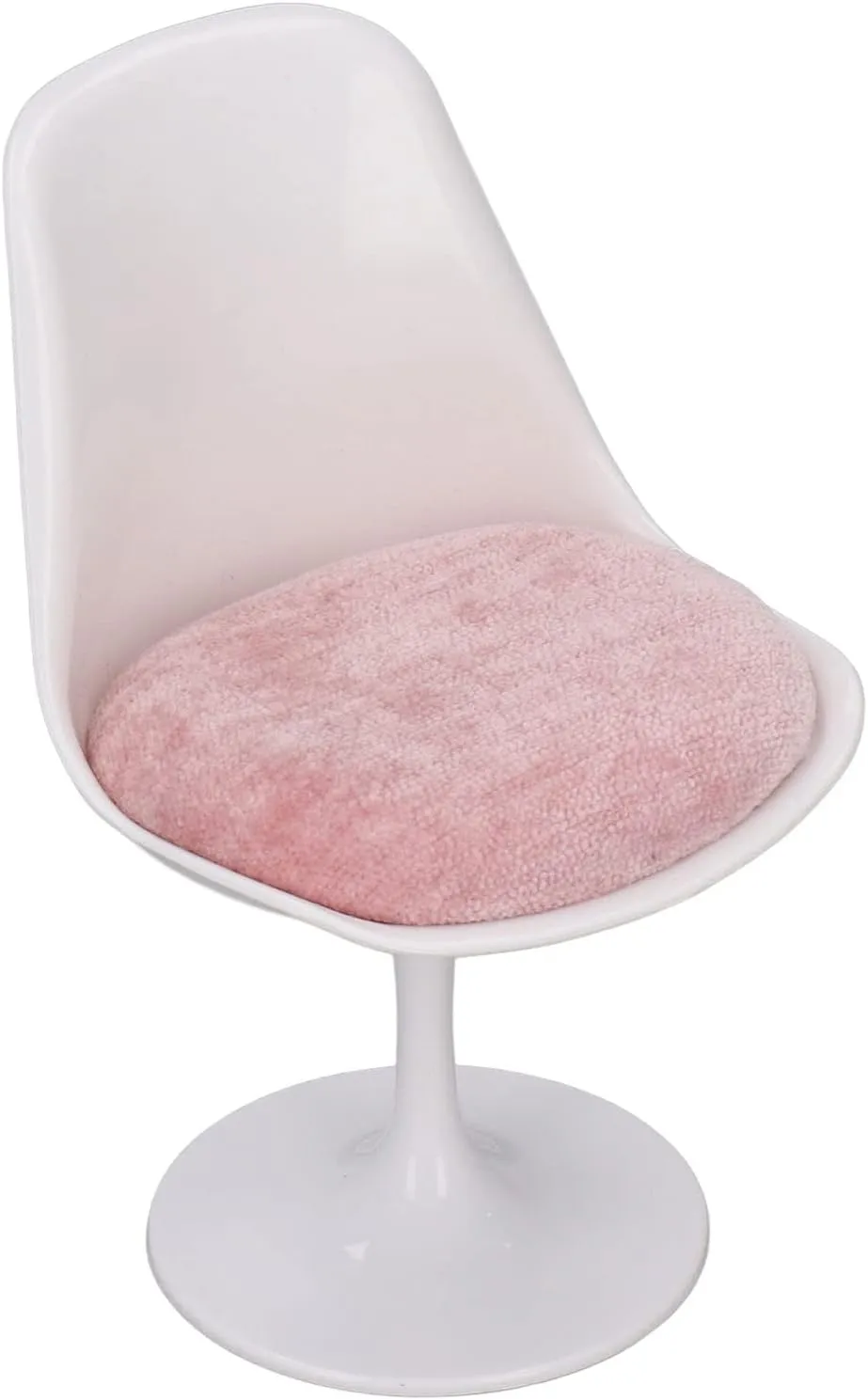 Dollhouse Round Feet Casual Rotatable Chair, Dollhouse Furniture Office Chair Bar Chair for 1:6 Scale Doll House Handlebargrip Simulation Furniture(Without Armrest£©